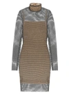 Genny Mesh-panelling Semi-sheer Dress In Black