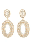 Sterling Forever Eira Cz Drop Earrings In Gold