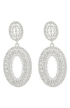 Sterling Forever Eira Cz Drop Earrings In Silver