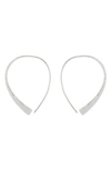 Sterling Forever Carlotta Cz Threader Earrings In Silver
