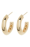 Sterling Forever Danika Hoop Earrings In Gold