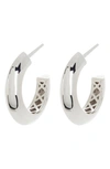 Sterling Forever Danika Hoop Earrings In Silver