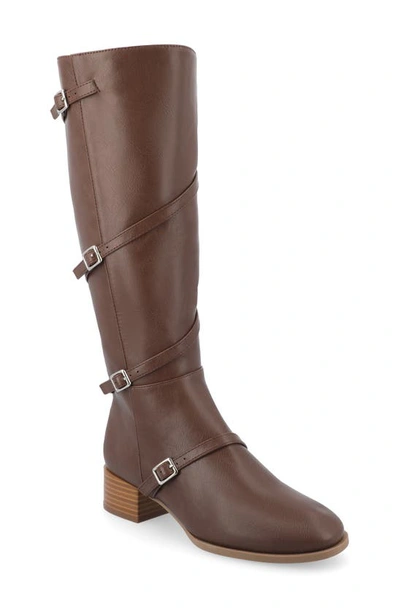 JOURNEE COLLECTION JOURNEE COLLECTION ELETTRA TRU COMFORT BUCKLE KNEE HIGH BOOT