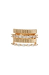 Sterling Forever Odette Cz Stacked Ring In Gold