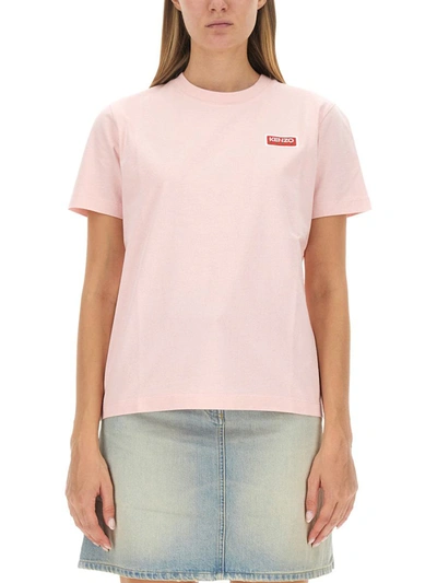 Kenzo T-shirt With Logo In Pink