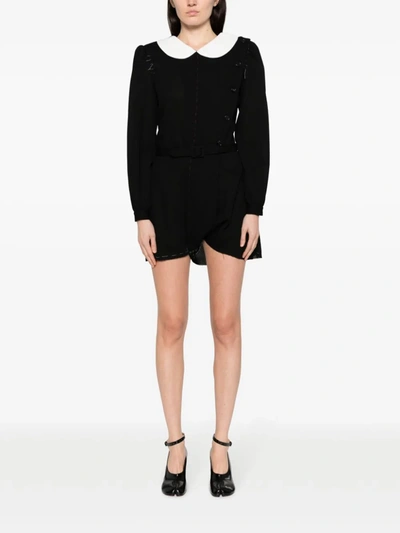 Maison Margiela Unfinished Stitching Dress In 900 Black