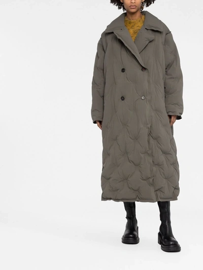 Maison Margiela Recycled Nylon Padded Coat In Grey
