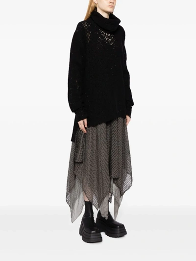Marc Le Bihan Womens Oversized Pullover Sweater In Noir