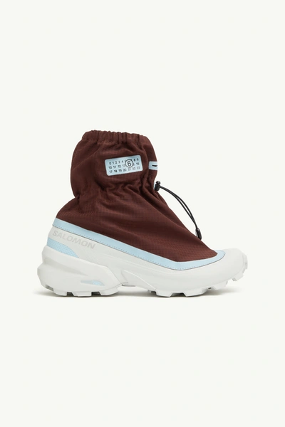 Mm6 Maison Margiela Mm6 X Salomon Cross Mid Sneakers In H9595 Bitter Chocolate/lunar Rock/crystal Blue