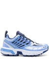 Mm6 Maison Margiela Acs Pro Colorblock Caged Runner Sneakers In H9594 Heather/blue Bonnet/blue Print
