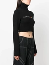 PALM ANGELS PALM ANGELS WOMEN ALL ROADS CROPPED TURTLENECK