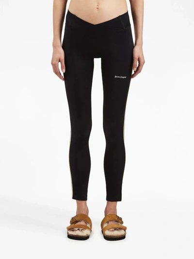 Palm Angels Palm New Classic Training Leggings In Black White