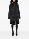 Rick Owens Drkshdw Drkshdw By Rick Owens Woman Coat Black Size M Polyamide In 0925 Black/pale Green