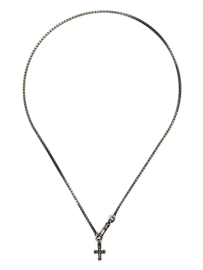 Werkstatt:münchen Symbol Cross-charm Necklace In Silver