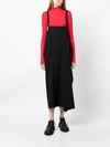 Y's Square-neck Wool Dress In 1 Black
