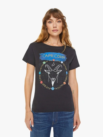 Unfortunate Portrait Capricorn Zodiac T-shirt In Black