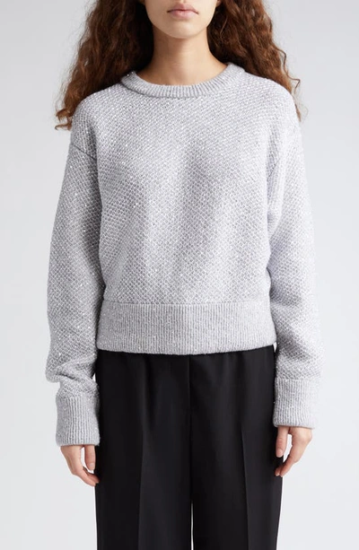 Stella Mccartney Open-back Knit Jumper With Sequins In 1202 Grey