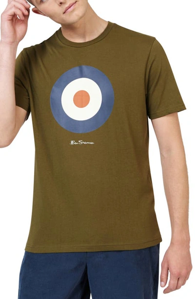 Ben Sherman Men's Signature Target Graphic T-shirt In Khaki