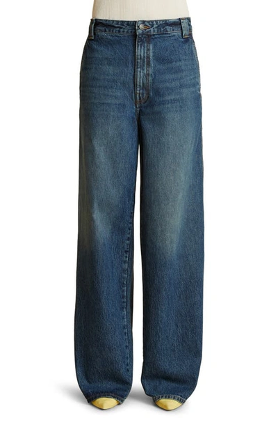 KHAITE BACALL NONSTRETCH DENIM WIDE LEG JEANS