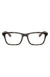 Ray Ban 53mm Rectangular Optical Glasses In Dark Havana