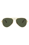 Ray Ban Aviator Metal Ii Green Classic G-15 Unisex Sunglasses Rb3689 914731 55 In Green