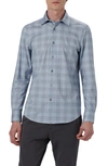 Bugatchi James Ooohcotton® Plaid Button-up Shirt In Air Blue
