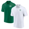 FANATICS FANATICS BRANDED WHITE/GREEN NEW YORK JETS THROWBACK TWO-PACK POLO SET