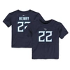 Nike Toddler Boys And Girls  Derrick Henry Navy Tennessee Titans Player Name And Number T-shirt In Navy