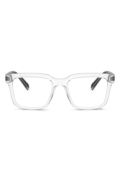 Dolce & Gabbana Logo-print Square-frame Glasses In Nude