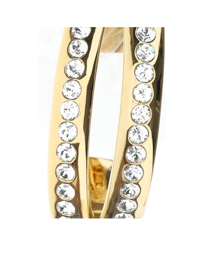 Amina Muaddi Bracelets In White Crystal Gold