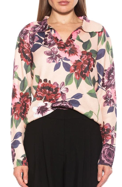 ALEXIA ADMOR ALEXIA ADMOR EVANDER RETRO RUBY NOTCH NECK TUNIC TOP