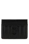 BURBERRY BURBERRY WOMAN BLACK LEATHER CARD HOLDER