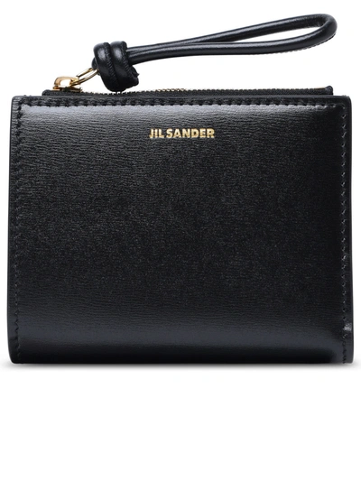 Jil Sander Woman Black Calf Leather Wallet