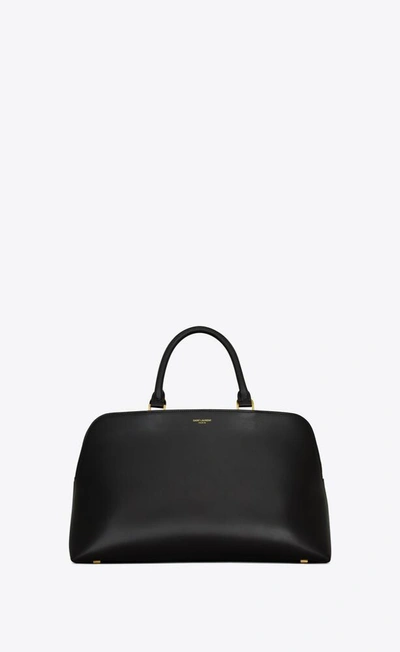 Saint Laurent Women Sac De Jour Leather Bowling Bag In Black