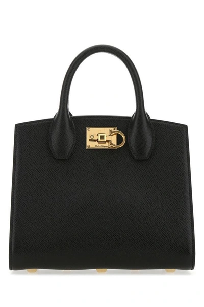 Ferragamo Salvatore  Woman Black Leather The Studio Handbag