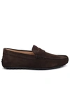 TOD'S TOD'S BROWN SUEDE LOAFERS MAN