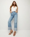Veronica Beard Dylan High Rise Straight Leg Jeans In Silverwood Blue In Silverwood Blue