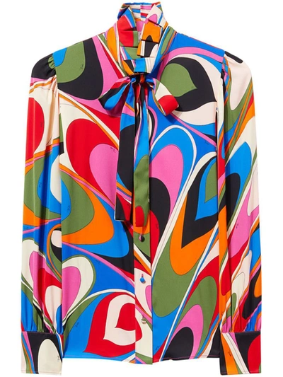 Pucci Shirts In Blu Fuxia