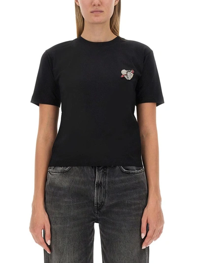 Msgm T-shirt With Logo In Black