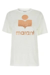 Isabel Marant Étoile Isabel Marant Etoile Zewel T-shirt With Metallic Logo Print In White