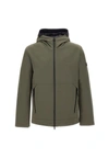 Peuterey Loge Hooded Bomber Jacket In Green