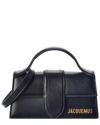 Jacquemus Le Bambino Small Leather Shoulder Bag In Black