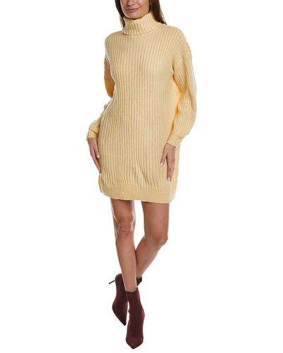 Hl Affair Turtleneck Sweaterdress In White