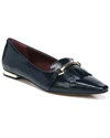 Franco Sarto Rina Womens Leather Slip On Ballet Flats In Multi