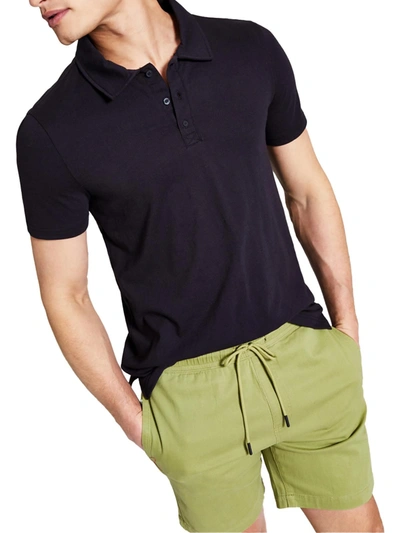 And Now This Mens Slub Collared Polo In Black