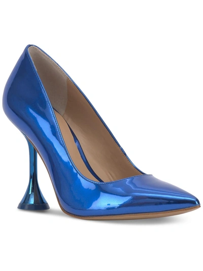 Inc Savitri Womens Pointed Toe Patent Pumps In Blue