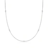 Ross-simons Lab-grown Diamond Station Necklace In Sterling Silver In Silver