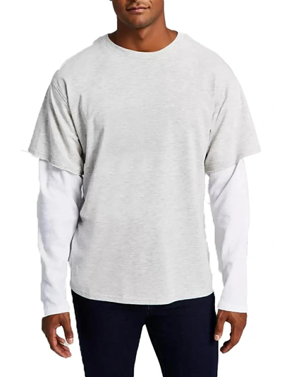 And Now This Mens Layered Oversized T-shirt In Grey