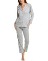 Flora By Flora Nikrooz 2pc Knit Notch Collar Pajama Set In Grey