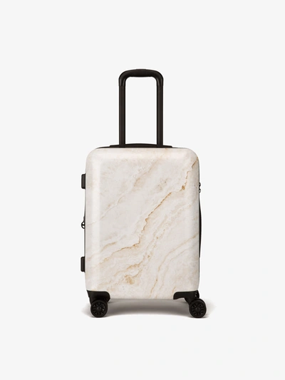Calpak Gold Marble Carry-on Luggage In Gold Marble | 20"